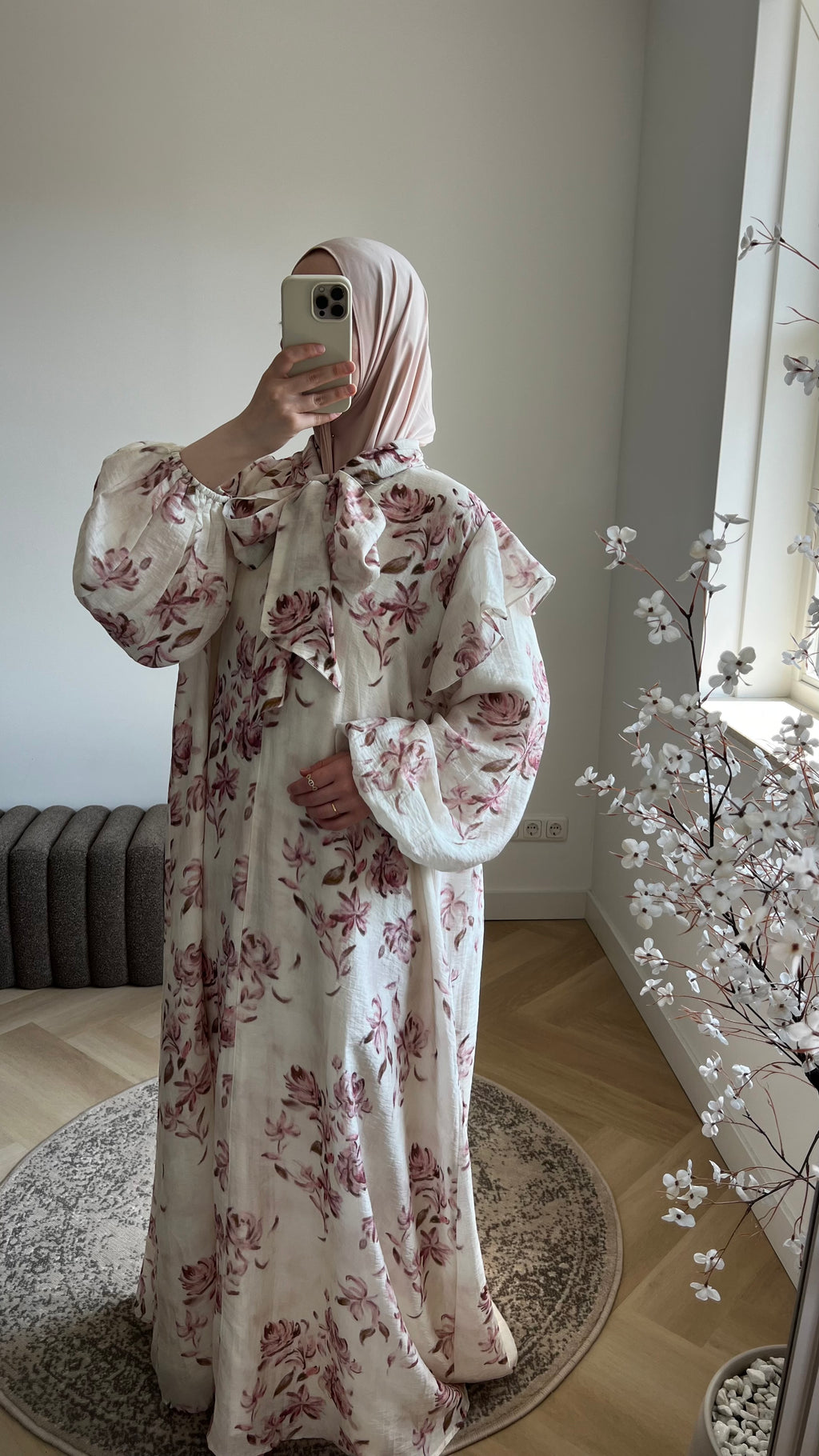 Livia dress - Cream floral