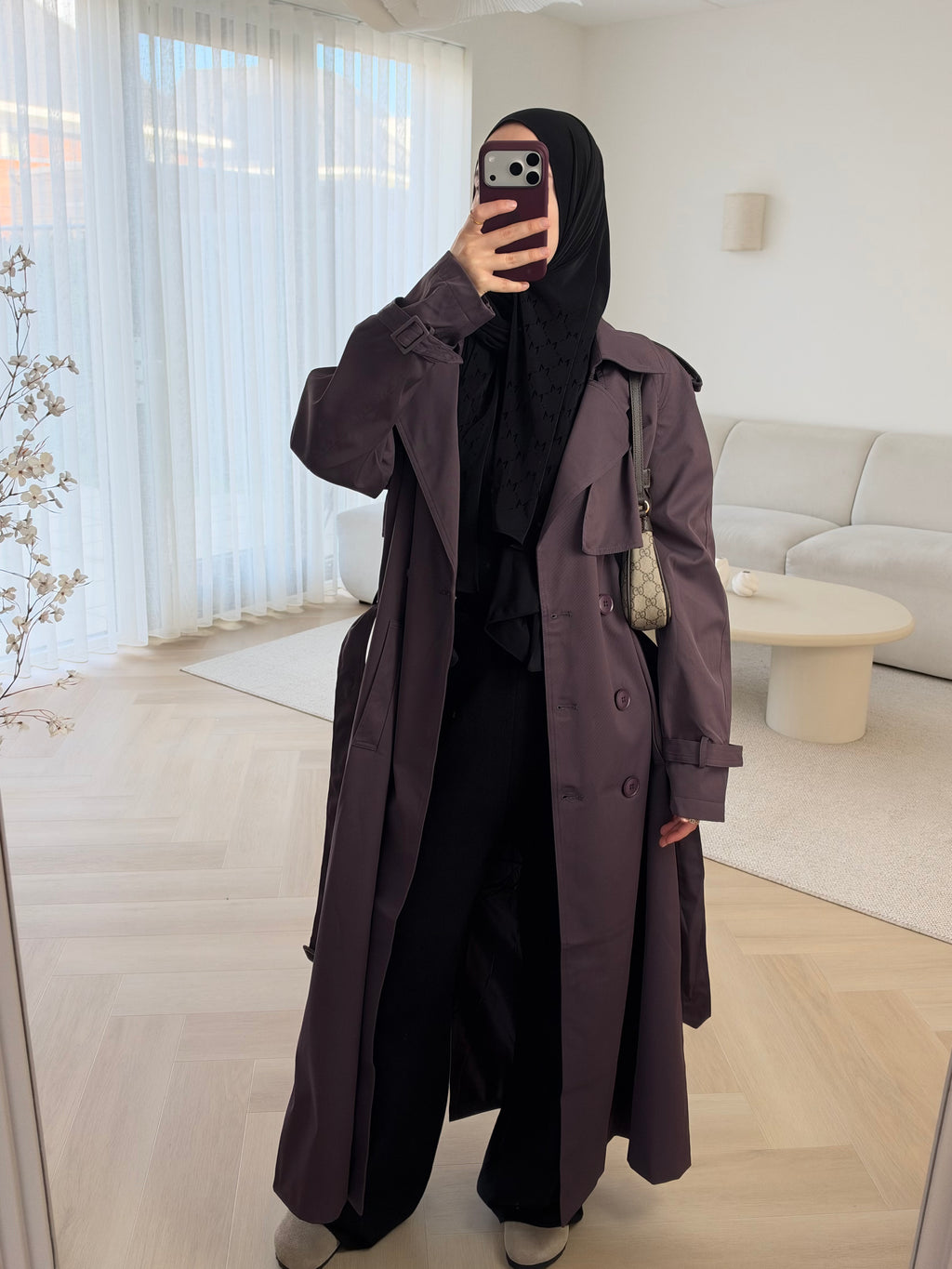 Sophie trenchcoat | Plum