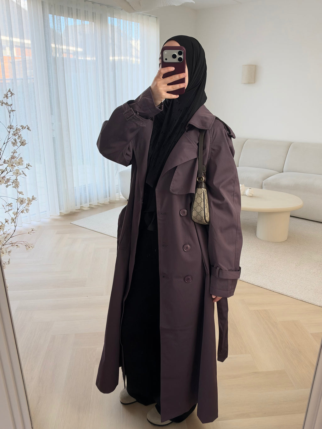 Sophie trenchcoat | Plum